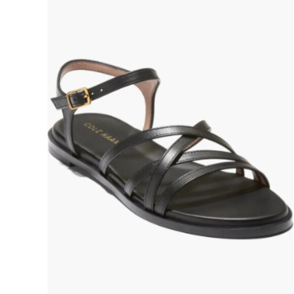 NEW Cole Haan Flynn Strappy Sandal (Women) BLACK LEATHER, Size 7 B - Picture 3 of 3